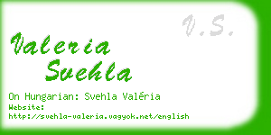 valeria svehla business card